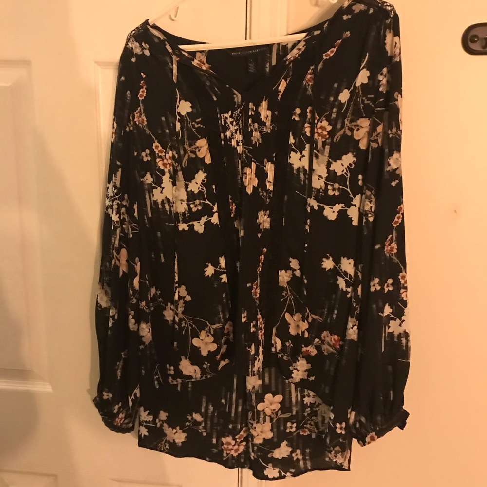 White House Black Market floral blouse